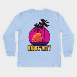 night city Kids Long Sleeve T-Shirt